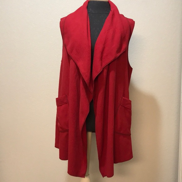 Red Fleece Vest - Picture 1 of 6